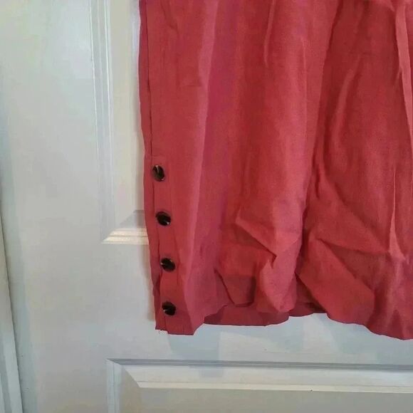 Madewell Women's Berry Viscose Journal Side Button Dress with Pockets - Picture 9 of 13